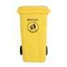 RS PRO 240L Yellow Flip High Density Polyethylene Wheeled Waste Bin 790-6879