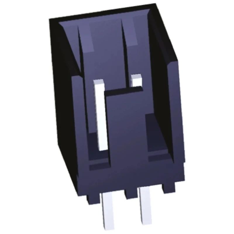 TE Connectivity MTA-100 Series Straight Through Hole PCB Header, 2 Contacts, 2.54 mm Pitch, 1 Row, Shrouded 2-644861-2