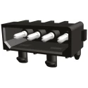 TE Connectivity Commercial MATE-N-LOK Series Right Angle Through Hole PCB Header 4 Contacts 5.08 mm Pitch 770846-1
