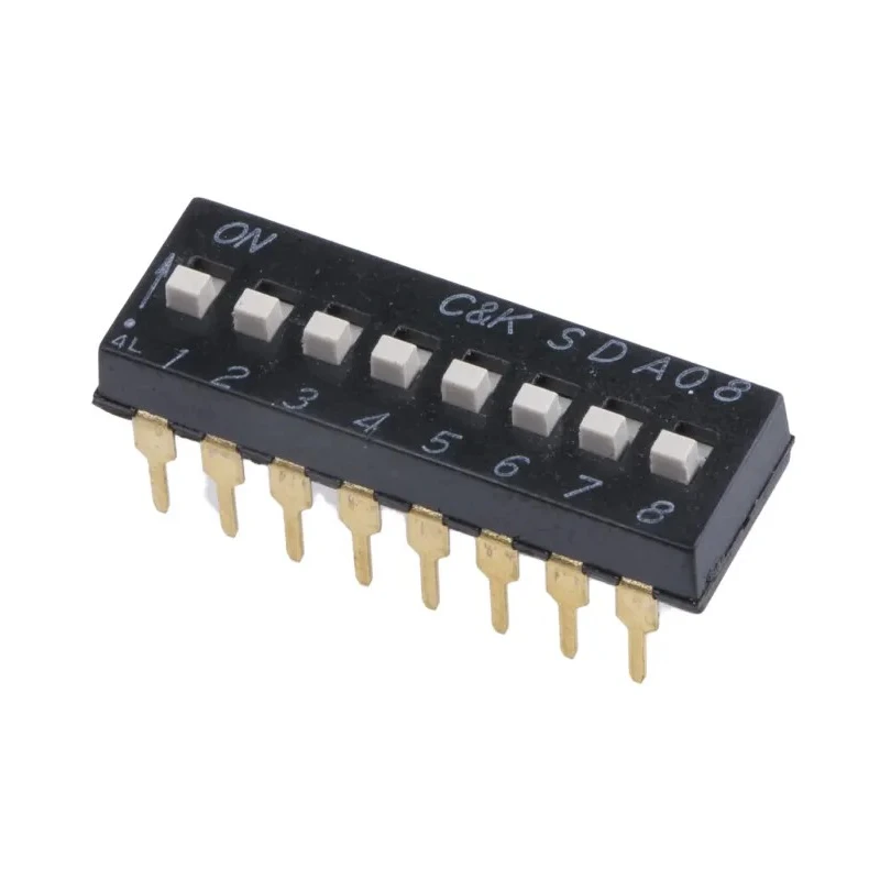 C & K Extended Rotary Coded DIP Switch Through Hole SDA08H1BD