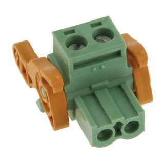 Phoenix Contact MSTB 2.5/2-ST-5.08-LR Series Pluggable Terminal Block, 2-Contact, 5.08 mm Pitch, 12A, Polyamide 1808886