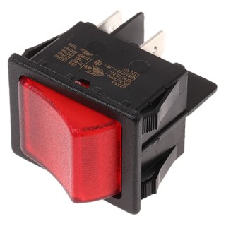 RS PRO Illuminated DPST On-Off Rocker Switch Panel Plastic Housing 20A 250V AC 32V DC 793-2522