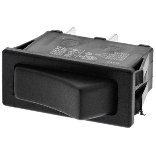 RS PRO SPST On-Off (On)-Off Rocker Switch Panel Black Actuator 30 x 11 mm Cutout 16A 250V AC 28V DC 793-2490