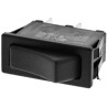 RS PRO SPST On-Off (On)-Off Rocker Switch Panel Black Actuator 30 x 11 mm Cutout 16A 250V AC 28V DC 793-2490