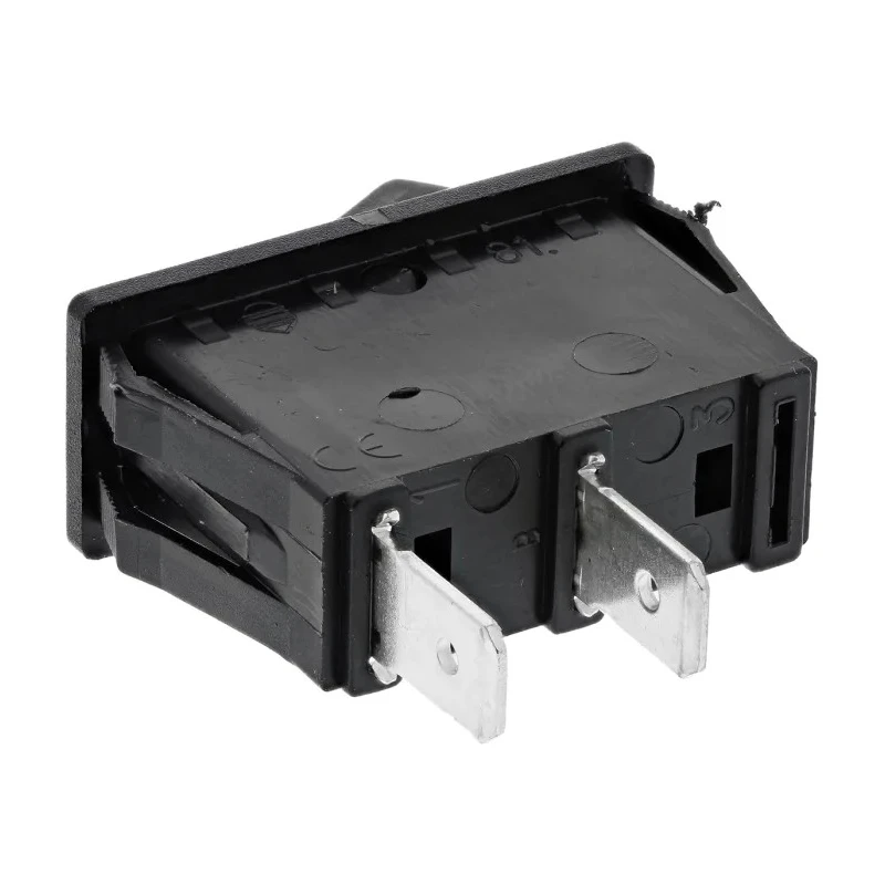 RS PRO SPST On-Off (On)-Off Rocker Switch Panel Black Actuator 30 x 11 mm Cutout 16A 250V AC 28V DC 793-2490