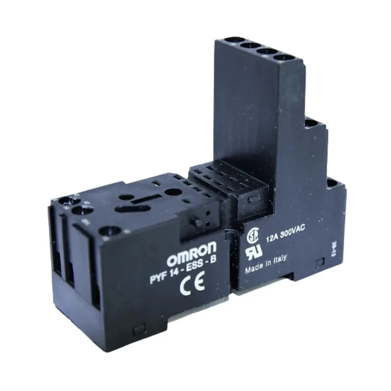 Omron 14 Way 250V AC DIN Rail Relay Socket for Use with MY2, MY4 PYF14