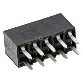TE Connectivity AMPMODU MOD IV Series Straight Through Hole PCB Socket, 10-Contact, 2 Row, 2.54 mm Pitch Solder 5-534998-5