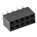 TE Connectivity AMPMODU MOD IV Series Straight Through Hole PCB Socket, 10-Contact, 2 Row, 2.54 mm Pitch Solder 5-534998-5