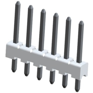 TE Connectivity MTA-100 Series Straight Through Hole Pin Header 8 Contacts 2.54 mm Pitch 1 Row Unshrouded 3-644456-8