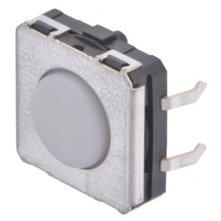 Omron IP67 White Tactile Switch Plunger 0.75 mm SPST 50mA 24V DC B3W-4000