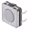 Omron IP67 White Tactile Switch Plunger 0.75 mm SPST 50mA 24V DC B3W-4000