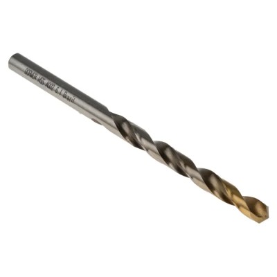 Dormer High Speed Steel Tin Drill Bit 6.1mm Diameter, 101mm Overall Length, Titanium Nitride Coated A0026.1