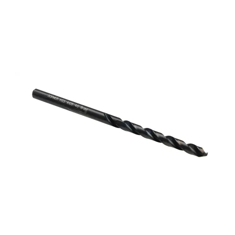 Dormer High-Speed Steel 4mm Shank Helical 5-Flute Drill Bit Set, 75mm Overall Length, 135° Point Angle, 10 Pieces A1084.0