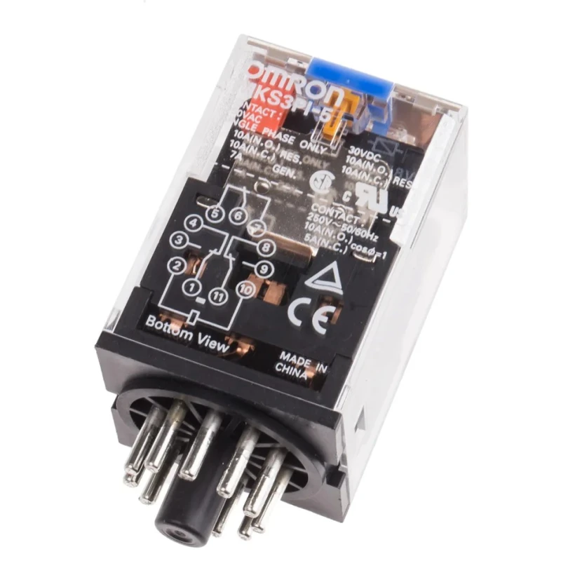 Omron Power Relay 48V DC Coil, 10A Switching Current, 3PDT Contact Configuration MKS3PI-5 48VDC