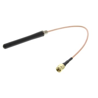 RF Solutions Whip RFID Antenna with SMA Connector, ISM Band, UHF RFID, 433MHz, 2dBi Gain ANT-433WPIG-2SMA