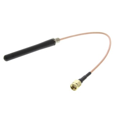 RF Solutions Whip RFID Antenna with SMA Connector, ISM Band, UHF RFID, 433MHz, 2dBi Gain ANT-433WPIG-2SMA