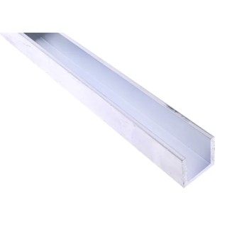 RS PRO Metal Aluminium Channel 1 m Length x 1 in Width x 1 in Height x 0.13 in Wall Thickness 681-744