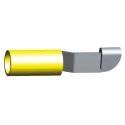 TE Connectivity PIDG Knife Disconnect Splice Connector Yellow Insulated Tin Copper 10 AWG 35762