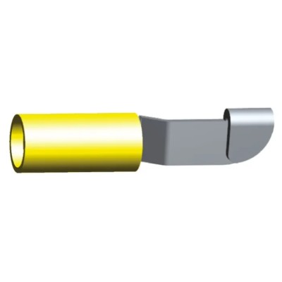 TE Connectivity PIDG Knife Disconnect Splice Connector Yellow Insulated Tin Copper 10 AWG 35762