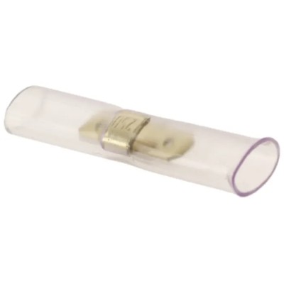 TE Connectivity Faston Clear Insulated Male/Male Spade Connector Crimp 6.35 x 0.81 mm Tab Size 321235