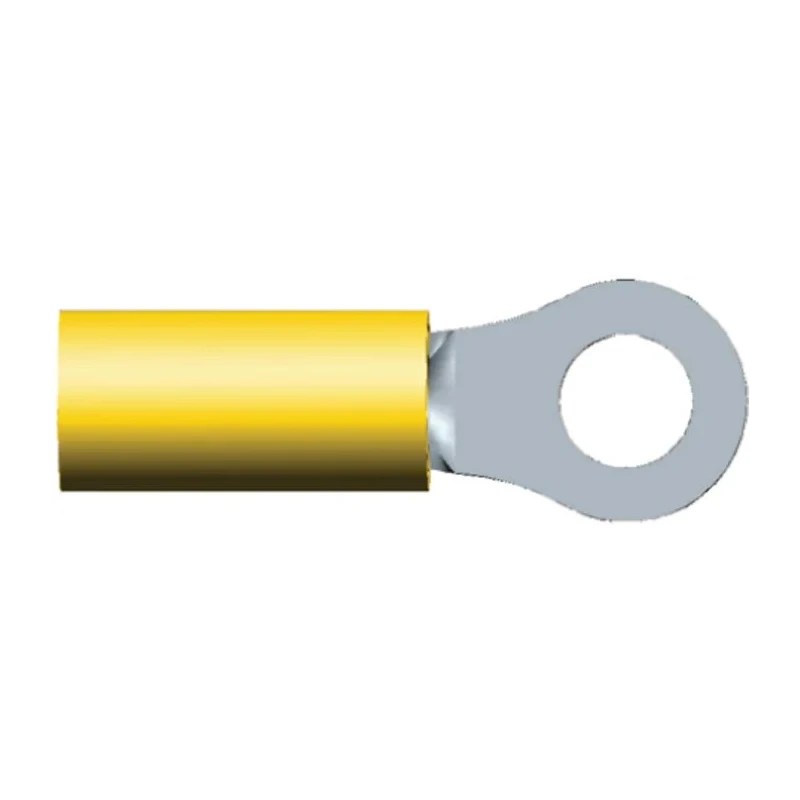 TE Connectivity PIDG Insulated Ring Terminal M5 Stud Size 12 AWG 10 AWG Wire Size Nylon Yellow 35109
