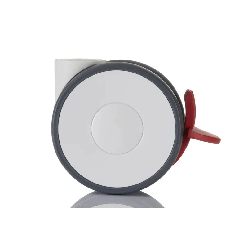 Tente Swivel Castor 80 kg Load Capacity 75 mm Polyurethane Wheel 5925UAP075L51-10 RAL7001