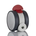 Tente Swivel Castor 80 kg Load Capacity 75 mm Polyurethane Wheel 5925UAP075L51-10 RAL7001