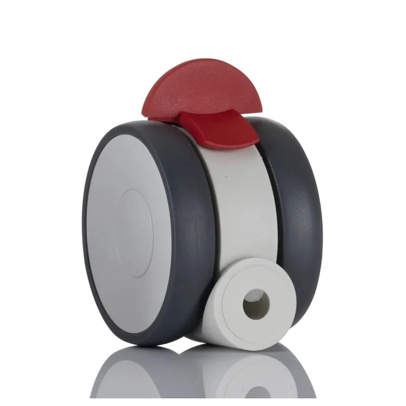 Tente Swivel Castor 80 kg Load Capacity 75 mm Polyurethane Wheel 5925UAP075L51-10 RAL7001