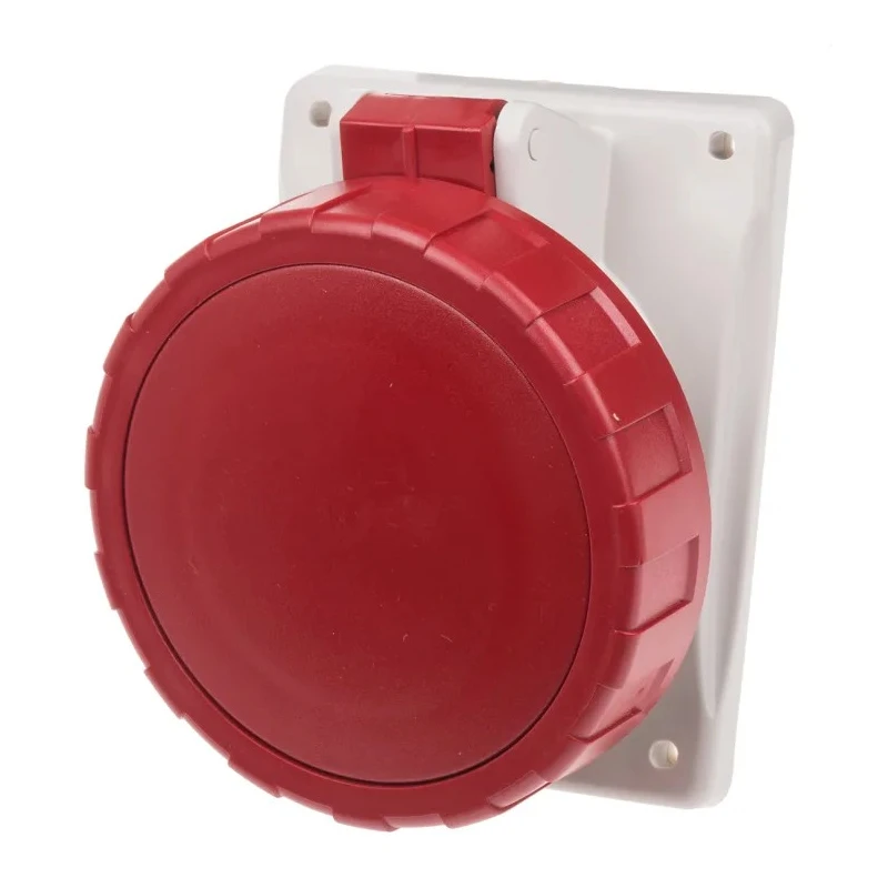 Scame Heavy Duty Power Connector 3P+N, Panel Mount, Rated 32A, 415V, IP66 IP67, Red, Optima 418.3266
