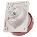 Scame Heavy Duty Power Connector 3P+N, Panel Mount, Rated 32A, 415V, IP66 IP67, Red, Optima 418.3266