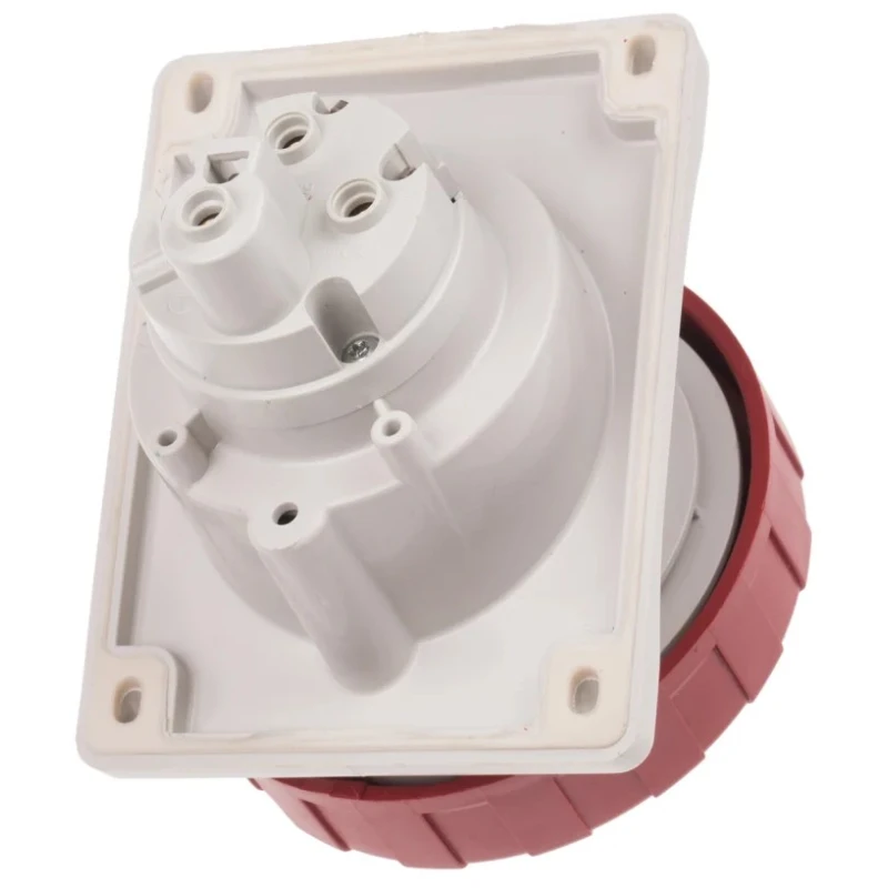 Scame Heavy Duty Power Connector 3P+N, Panel Mount, Rated 32A, 415V, IP66 IP67, Red, Optima 418.3266