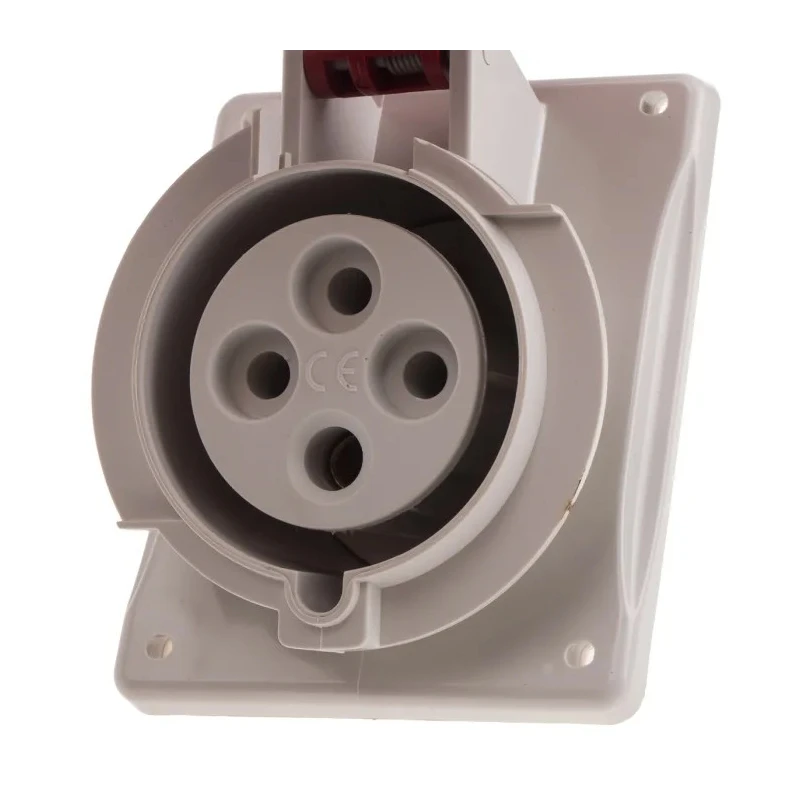 Scame Heavy Duty Power Connector 3P+N, Panel Mount, Rated 32A, 415V, IP66 IP67, Red, Optima 418.3266