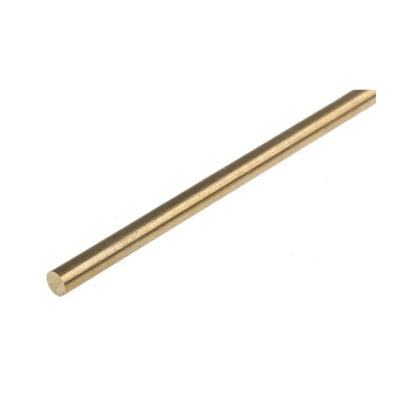RS PRO Brass Metal Rod 5 mm Diameter, 500 mm Length, Hardness 130-150 HV, Thermal Conductivity 123 W/mK 682-624
