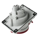 Scame Heavy Duty Power Connector 32A 415V IP44 Red Panel Mount 3P+PE Optima 