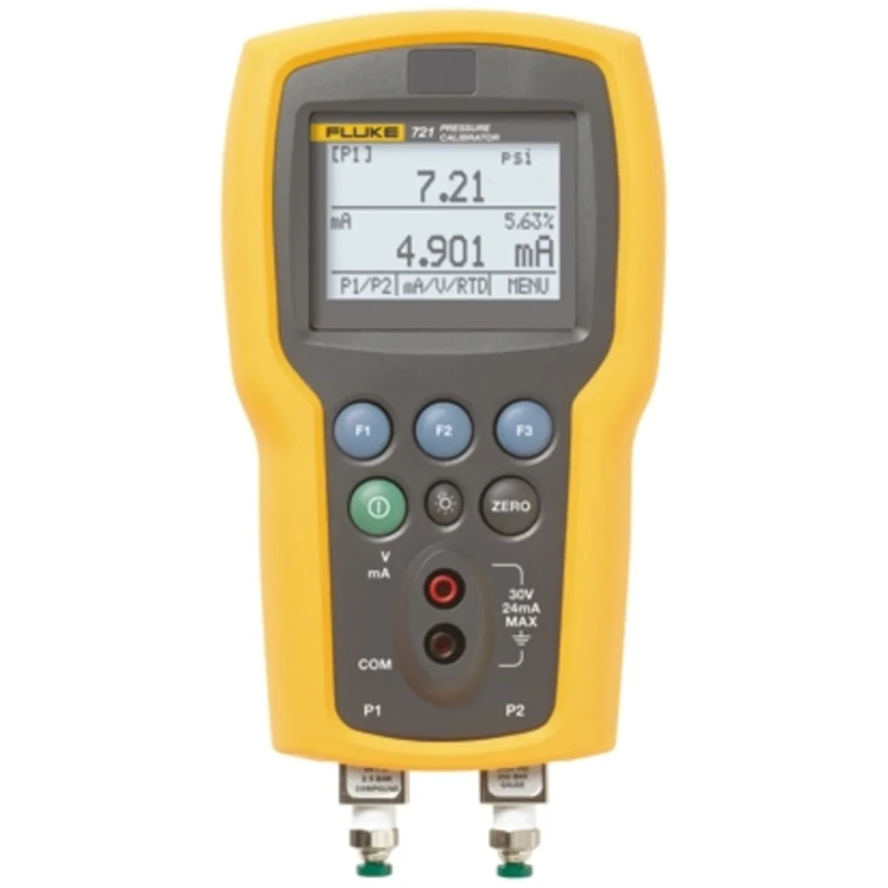 Fluke Precision Differential Pressure Calibrator 721 -12 psi to 100 psi, ±0.025% Accuracy, LCD Backlight Fluke -721-1601