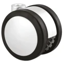 Tente Medium Duty Swivel Castor Twin Wheel with Polyurethane Tread 80 kg Load Capacity 75 mm 5920UAI075L51-10 DM22 RL9006