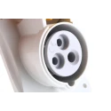 Scame Heavy Duty Power Connector 16A 110V IP44 Yellow Panel Mount Screw Terminal 2P+PE Optima IP44