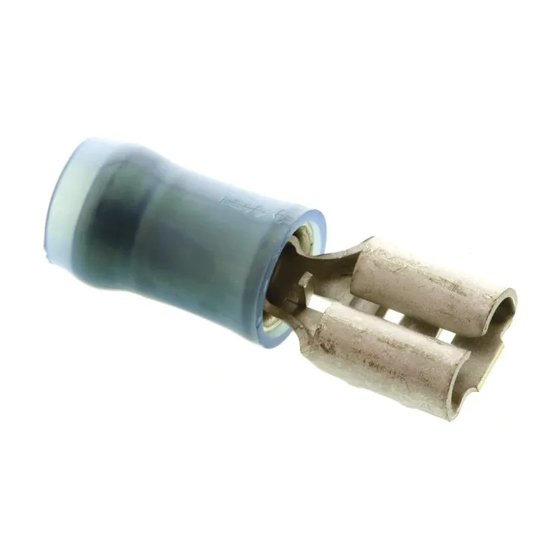 TE Connectivity PIDG FASTON .187 Blue Insulated Female Spade Connector Crimp 4.75 x 0.51 mm Tab Size 16 AWG to 14 8-640919-1