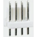 TE Connectivity MTA-100 Series Right Angle Through Hole Pin Header, 5 Contacts, 2.54 mm Pitch, 1 Row, Unshrouded 640455-5