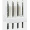 TE Connectivity MTA-100 Series Right Angle Through Hole Pin Header, 5 Contacts, 2.54 mm Pitch, 1 Row, Unshrouded 640455-5