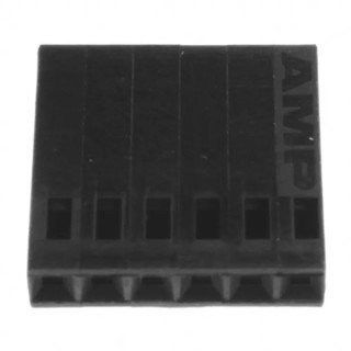 TE Connectivity AMPMODU MOD IV Female Connector Housing 2.54 mm Pitch 6 Way 1 Row Straight 1-87499-2