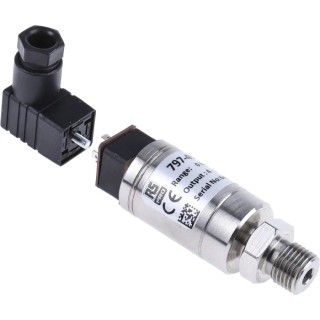 RS PRO Pressure Sensor, Current Output, Gauge Reading, 0 to 250 bar, Stainless Steel Housing 797-4967