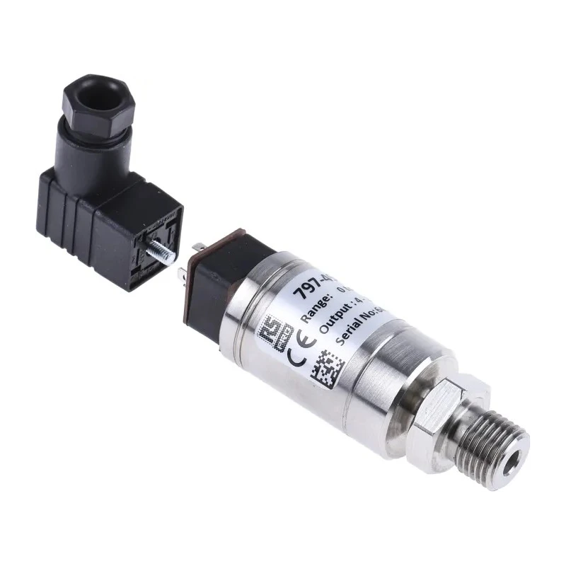 RS PRO Pressure Sensor, Current Output, Gauge Reading, 0 to 250 bar, Stainless Steel Housing 797-4967