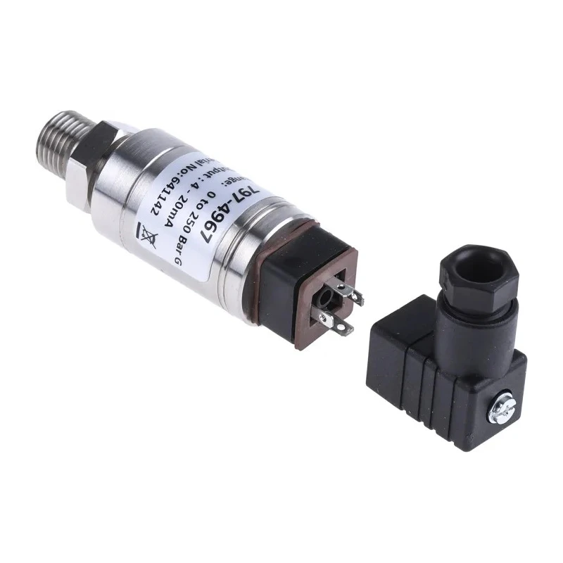 RS PRO Pressure Sensor, Current Output, Gauge Reading, 0 to 250 bar, Stainless Steel Housing 797-4967