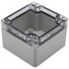 Fibox Transparent Light Grey Polycarbonate IP67 General Purpose Enclosure 55 mm x 80 mm x 82 mm