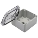 Fibox Transparent Light Grey Polycarbonate IP67 General Purpose Enclosure 55 mm x 80 mm x 82 mm 