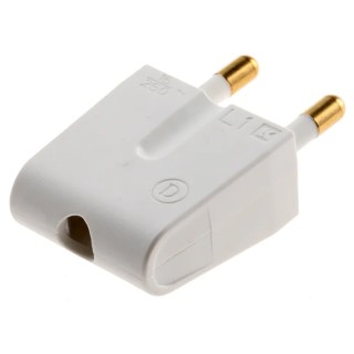 LK 16A 250V Denmark Type K White Cable Mains Plug Screw Termination 210A6029