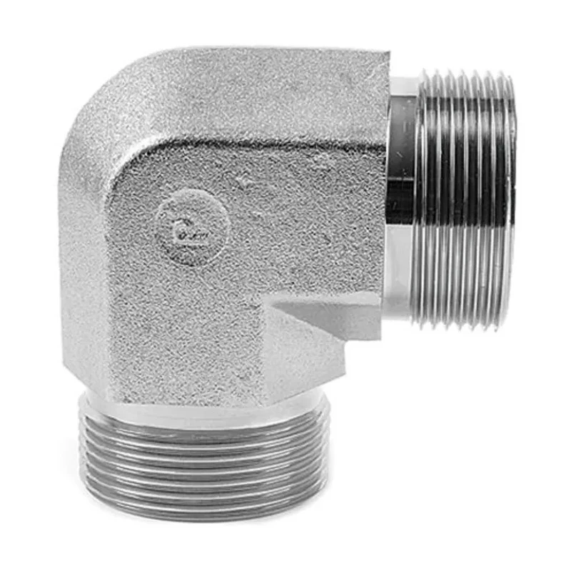 Parker Male G 90 Degree Steel Zinc Plated Hydraulic Fitting 0.25 in Hose ID 4EMK4S
