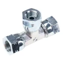 Parker Steel Elbow Fitting Female G Thread, Hose Inside Diameter 0.25 in, Zinc Plated Finish 120°C 4J6MK4S