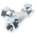 Parker Steel Elbow Fitting Female G Thread, Hose Inside Diameter 0.25 in, Zinc Plated Finish 120°C 4J6MK4S
